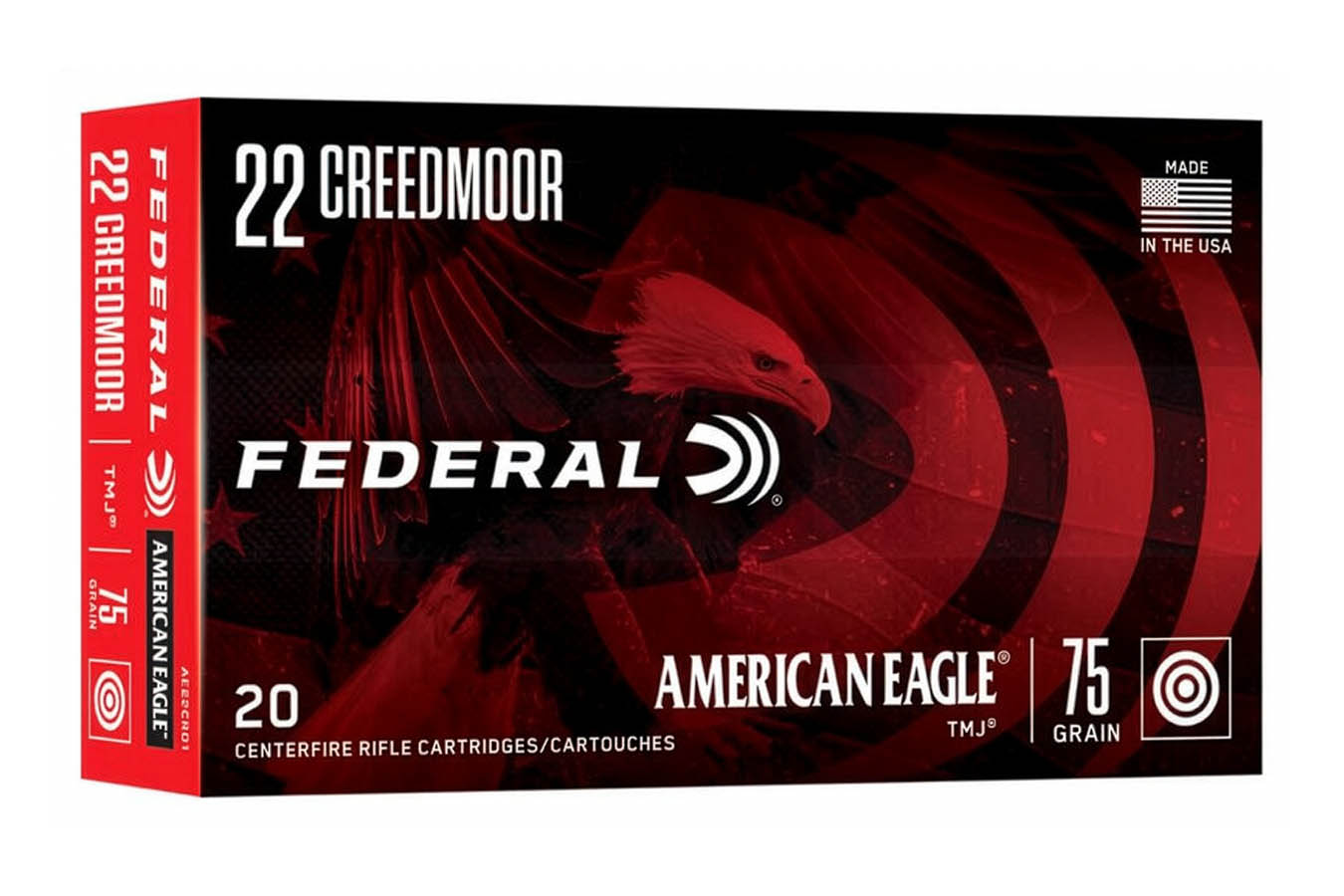FEDERAL AMMUNITION 22 Creedmoor 75gr TMJ American Eagle 20/Box